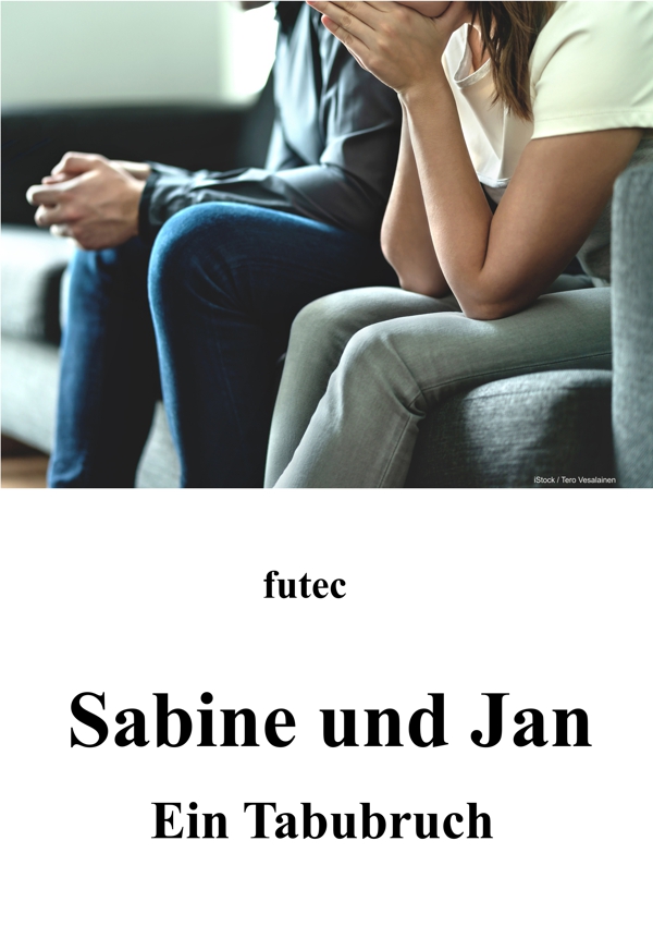 Paar sitzt auf einer Couch, sie stützt den Kopf in die Hände, Sabine und Jan