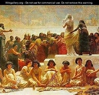Sexsklavin wird auf einem Podest zum Verkauf angeboten, Der Preis der Freiheit