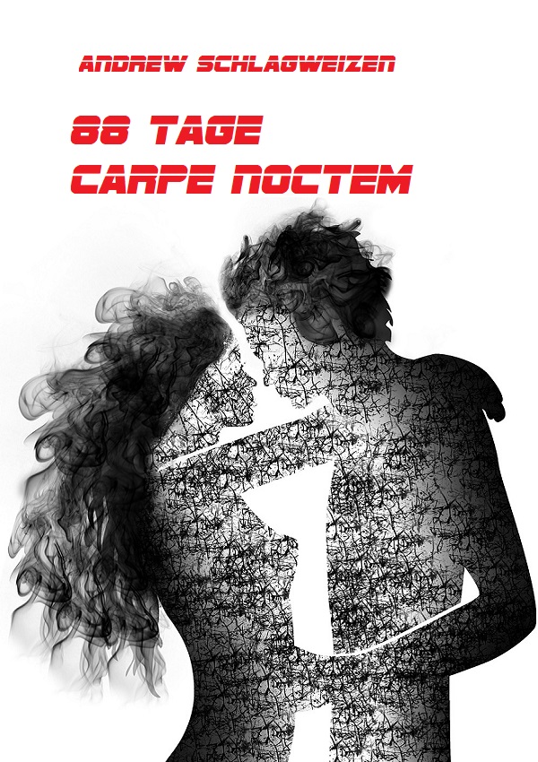 88 Tage in Carpe Noctem, Gezeichnetes Paar nackt umarmt sich