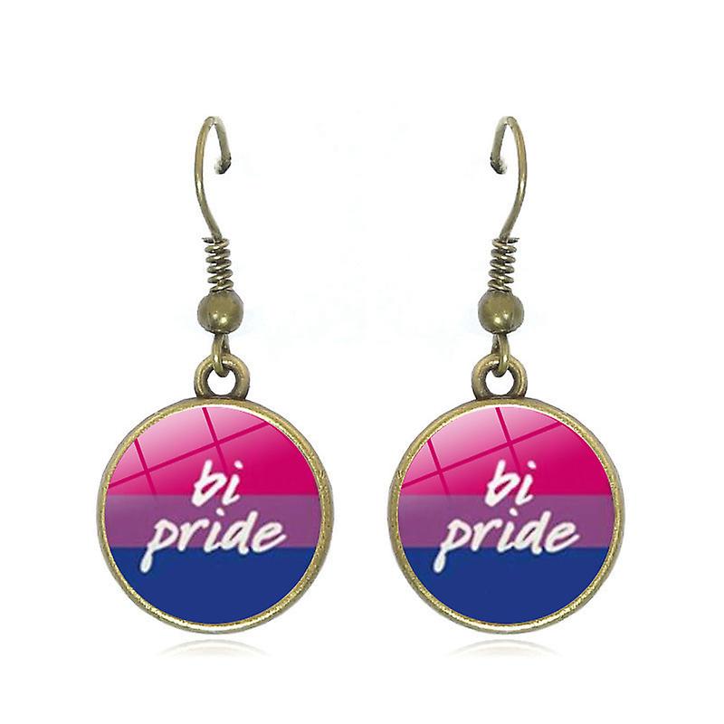 Charlotte, zwei runde Ohrringe, bi pride